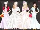 Four variants of the bride dresses for Barbie.
