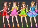 Four examples of various dresses in candy style.