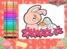 Coloring Easter bunny.