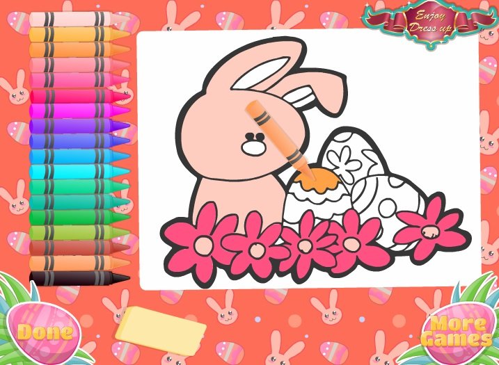 easter bunny coloring pages games for girls - photo #34