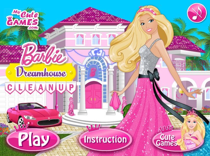 barbie cleaning games