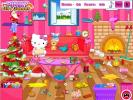 Help Hello Kitty to clean up her room for Christmas.