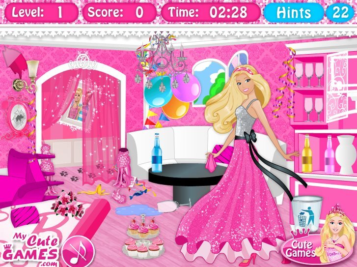 barbie home cleaning games