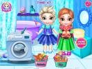 Frozen Sisters Washing Toys games for girls.
