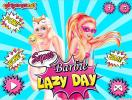 Super Barbie Lazy Day dress up game.