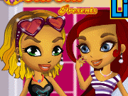 Lisa and Mina at the shop game