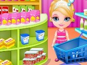 Game Barbie's daughter cooks the cake