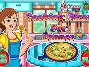 Cooking pizza for dinner game