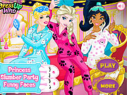 Game Princess Slumber Party Funny Faces
