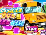 Wash and clean school bus game