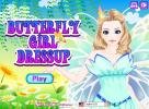 Butterfly girl dress up.