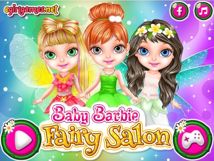 Baby Barbie in the Fairy Salon game