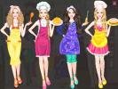 Versions of dress up Barbie.