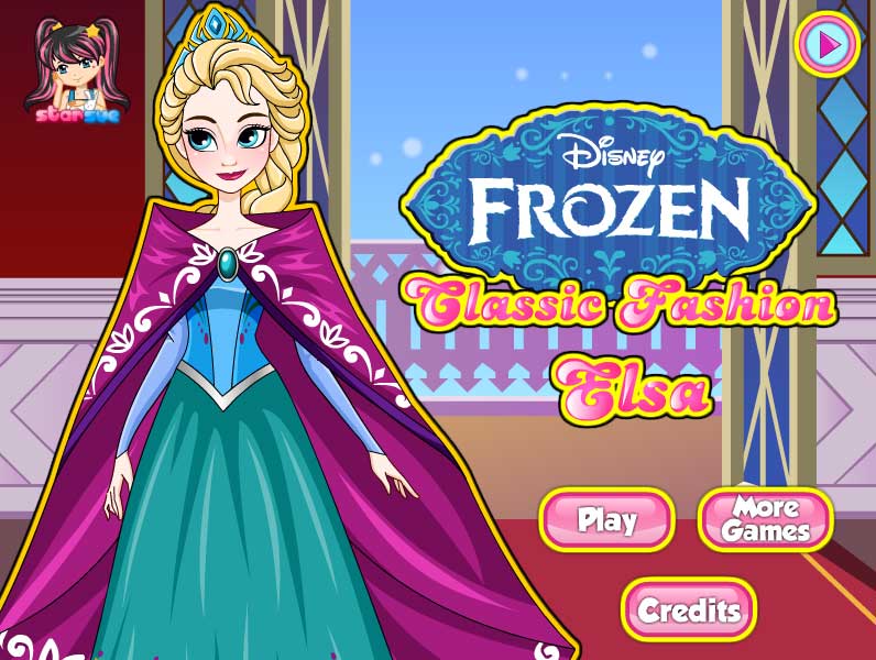 Disney Frozen Classic Fashion Elsa Dress Up Game Game 