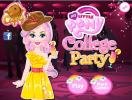 My Little Pony College Party dress up game.
