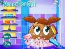 Messy Pou Girl game for girls.