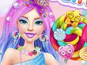 Game Barbie and Elsa in Candyland