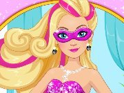 Sparkly dresses for Super Barbie game