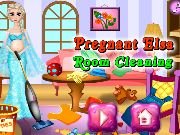 Pregnant Elsa Room Cleaning