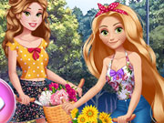 Princesses Bike Trip Dress Up Game