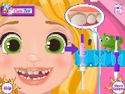 Rapunzel treats her teeth