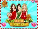 Barbie winter glamour dress up game.